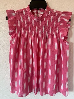 Crown & Ivy Ruffle Smocked Tank Top NWT thumbnail 1