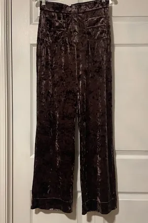 Halara Wide-Leg Faux Crushed Velvet Pull-on Pants thumbnail 4