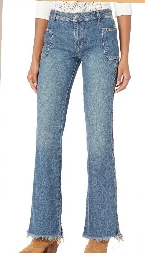 We The Free People Izzy Low Rise Flare Jeans Womens 26 NEW $138 thumbnail 1
