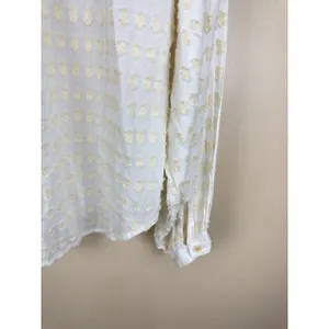 Anthropologie Pilcro Tavi Textured Blouse S Button Down Ivory Boho thumbnail 7