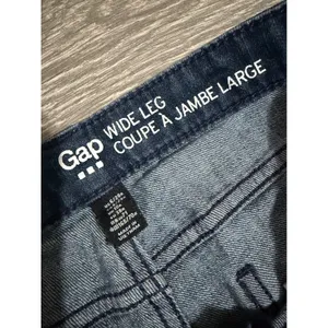 Gap Size 6 28R Women Wide Leg‎ Sailor Jeans Dark Wash Blue Denim Button Detail thumbnail 2