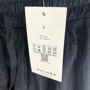 Halara High Waisted Elastic Waistband Drawstring Ruched Pocket Shorts 3" Black S thumbnail 6
