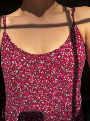 Xhilaration Burgundy Floral Dress thumbnail 5