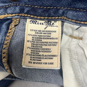Miss Me 26 X 29 Skinny Mid Rise Denim Jeans Blue 5‎ Pockets Stretch Distressed thumbnail 9
