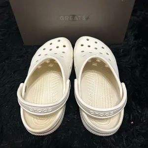 CROCS white clogs mules sandals shoes  thumbnail 5