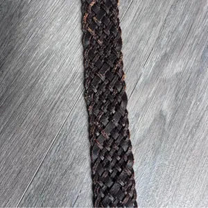 Source Unknown Women’s Brown Braided Leather Belt Western Boho Festival thumbnail 8