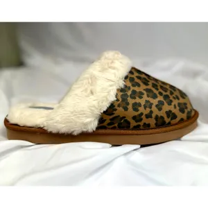 Volatile Microsuede with Faux Shearling Slipper Leopard Fluff 9 Brown thumbnail 10