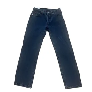 Levi's 501 Women's Jeans Size 25 Dark Blue Straight Fit Standard Denim thumbnail 2
