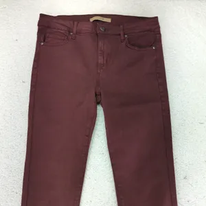 Joes Jeans Womens‎ 28 Skinny Mid Rise Burgundy Wine Red Lyocell Blend Pants thumbnail 3