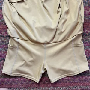 Real Essentials Tan Brown Tennis Golf Athletic Skirt Skort thumbnail 4