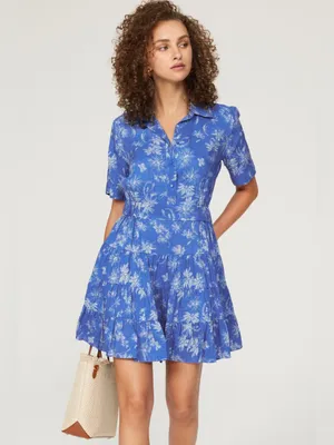 Sandro Pernille Tiered Linen Dress 36 thumbnail 2