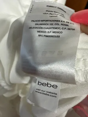 Bebe white lace up front romper/ belted 8 thumbnail 6