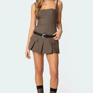 edikted Callie Drop Waist Pleated Mini Dress thumbnail 3
