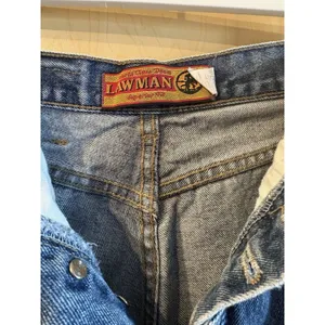 Vintage Lawman Straight Leg Jeans Women's 9 HIgh Rise Blue Western Cowgirl thumbnail 4
