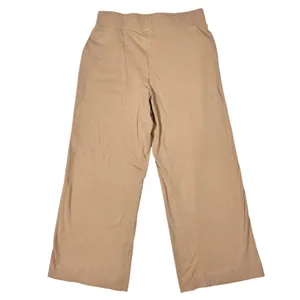 Pact Wide Leg Pant Women's Large Organic Rib Cotton Pull On Lounge Airport Beige thumbnail 3