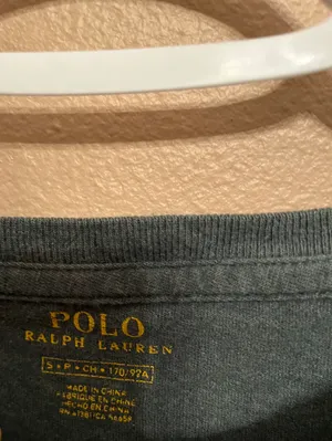 Ralph Lauren Polo Shirt Green Embroidered Logo Crew Neck Short Sleeve thumbnail 3