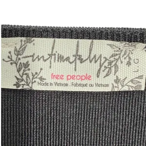 NWT Free People Intimately Black Long Sleeve Deep V-Neck Babydoll Top Size Large thumbnail 3