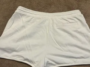 Express White Drawstring Sweat Shorts thumbnail 2