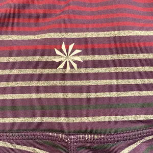 Athleta Womens‎ High Rise Striped Leggings Purple Burgundy Grey Small 349333-01 thumbnail 9