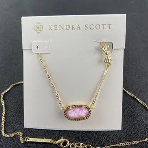 Kendra Scott x LoveShackFancy Elisa Purple Bow Necklace thumbnail 3