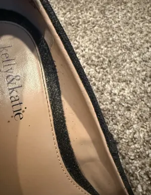 Kelly & Katie Isabella Heels Size 8 1/2 M Black Sparkle thumbnail 8