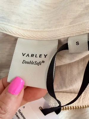 NWT Varley Selene 1/2 Zip doublesoft sweatshirt relaxed fit size small thumbnail 10
