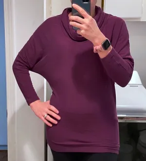 Beyond yoga cow neck top size small thumbnail 1
