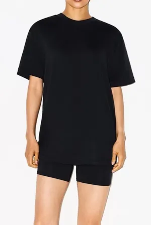 SKIMS Boyfriend T-Shirt Onyx Black Short Sleeve Lounge Tee Sz XL thumbnail 1