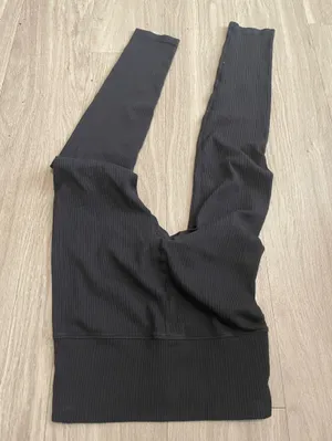 all in motion Black Ribbed High-Waist Leggings thumbnail 3