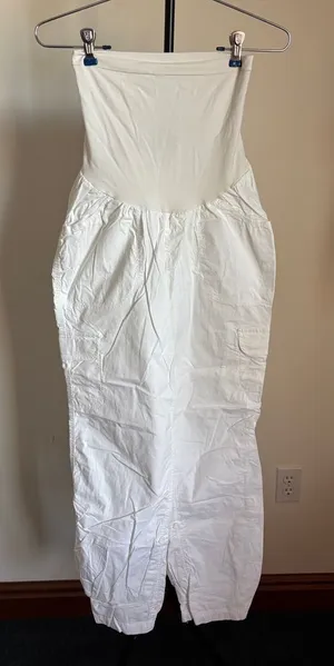 Motherhood White Maternity Straight Leg Pants thumbnail 1