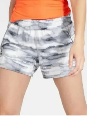 Athleta Gray Tie Dye Lined Racer Run Shorts‎ thumbnail 1