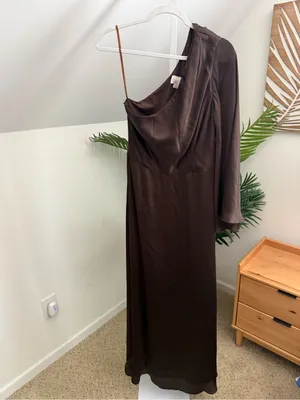 Sachin & Babi One Shoulder Keely Gown‎ in Brown, Size US 6 thumbnail 3