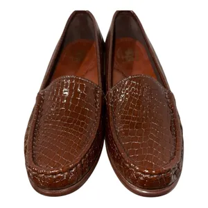 SAS Tripad Simplify Brown Patent Crocodile Embossed Leather Loafers Women's 7.5‎ thumbnail 1