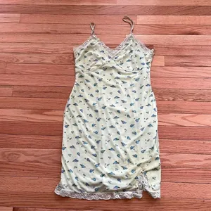 Wild Fable Floral Lace Cami Babydoll Slip Dress Medium Green Floral Coquette Cottagecore thumbnail 2