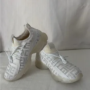 CloudAir women’s Size 6 Rhinestone Sneakers White Chunky Platform Shoes(B121)✨ thumbnail 2