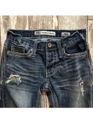 BKE Aiden Straight Distressed Jeans Size 26 Short thumbnail 5