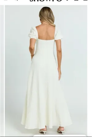 NWT SHOWPO Off White maxi dress size 6 thumbnail 5