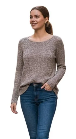 ZARA Brown Knit Long Sleeve Sweater Top, M thumbnail 1
