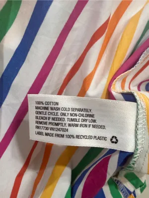Christopher John Rogers for Target Rainbow Striped Short Sleeve Shirt Dress NWOT thumbnail 9