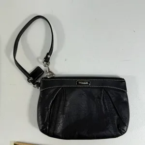 Coach Black Legacy Wristlet Wallet‎ Leather Small Pouch 48179 Designer Festival thumbnail 10