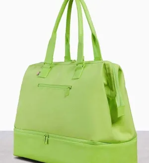 Béis The Weekender in Citron Green Travel Bag sold out color thumbnail 2