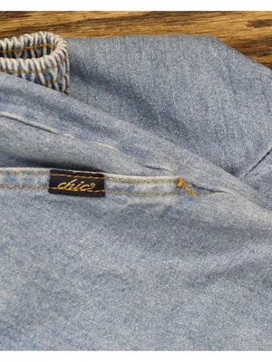 Vanity Fair Pull-On Elastic Waist Denim Jeans with Pockets Chambray Blue 18W Reg thumbnail 4