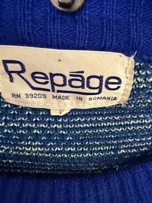 Vintage Repage Sweater Blue Size L thumbnail 2