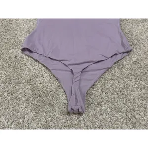 SKIMS Fits Everybody Square Neck Thong Bodysuit Sugar Plum Purple Size M thumbnail 7