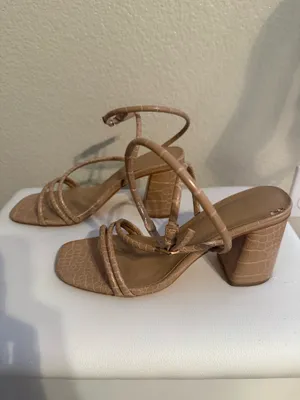 Pretty Little Thing Tan Heels thumbnail 2