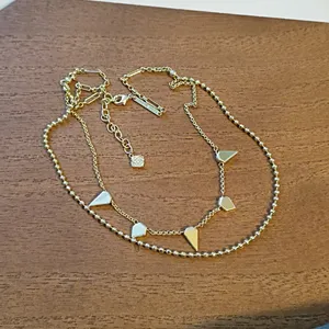 Kendra Scott Gold Layered Necklace with Geometric Charms thumbnail 6
