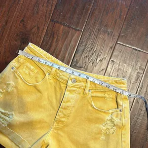 We The Free Free People Yellow Shorts 27 CRVY thumbnail 2