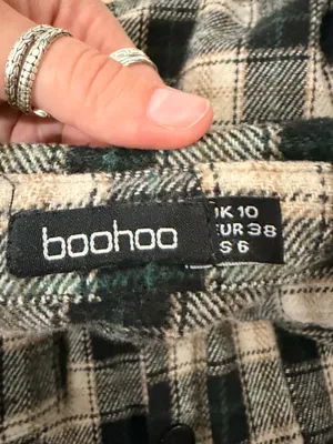 Boohoo Oversized Plaid Flannel Shirt thumbnail 5