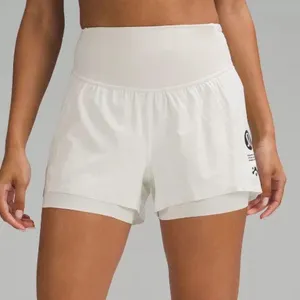 Lululemon Cream Athletic Shorts thumbnail 3