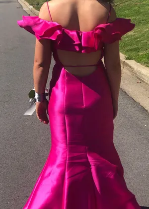 Sherri Hill Ruffle Sleeve Prom Dress thumbnail 2